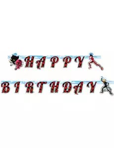 Kartonnen Ladybug™ happy birthday slinger