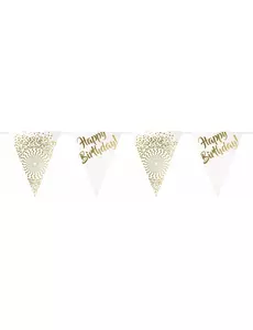 Luxe goudkleurige happy birthday slinger