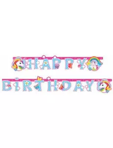 Guirlande Happy Birthday Licorne 1.79 m