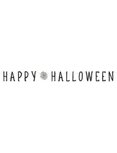Guirlande Happy Halloween toile d'araignée 180 cm