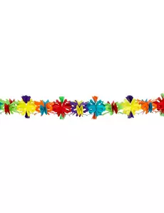 Slinger met papieren bloemen van 4 meter