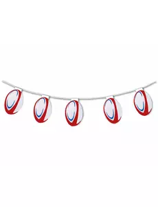 Guirlande papier ignifugé Ballons de rugby 5m