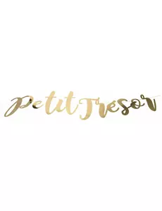 Guirlande Petit trésor lettres dorées métallisées 120 cm