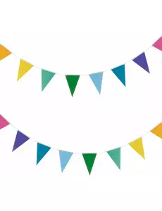 Guirlande petits fanions multicolores 2 m