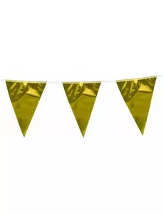 Guirlandes à fanions dorés 10 m