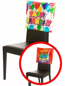 Housse de chaise « Joyeux anniversaire » 38 x 48 cm