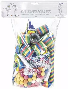Kit cotillons multicolores 20 personnes