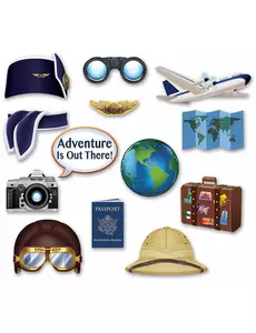 Kit photobooth Tour du Monde 13 accessoires