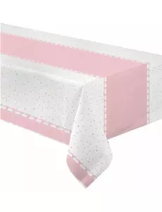 Nappe en papier cœurs roses 120 x 180 cm