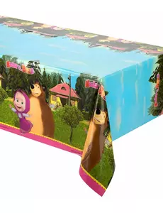 Plastic tafelkleed van Masha en de beer