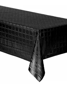 Nappe en rouleau de papier damassé noir 6 m