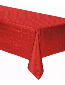 Nappe en rouleau de papier damassé rouge 6 m