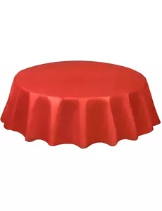 Nappe ronde jetable en plastique rouge 2m13