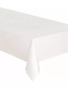 Nappe rectangulaire en plastique blanche 137 x 274 cm