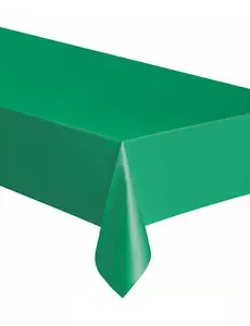 Nappe rectangulaire en plastique vert émeraude 137 x 274 cm