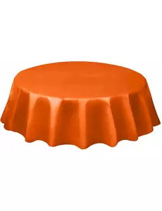 Rond oranje tafelkleed