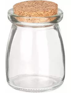 Petit bocal en verre avec bouchon en liège 8 cm