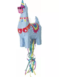 Piñata lama bleu 50 cm