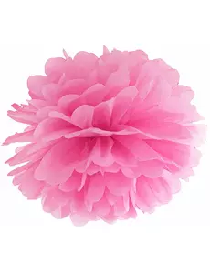 Pompon à suspendre en papier fuchsia 25 cm