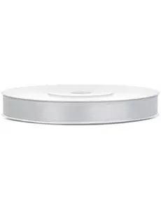Ruban satin argenté 0.6 cm x 25 m
