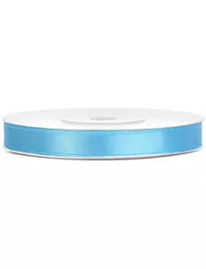 Ruban satin bleu ciel 0.6 cm x 25 m