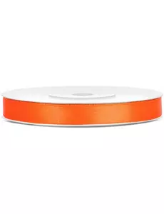 Ruban de satin orange de 6 mm, 25 mètres