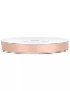 Ruban satin pêche clair 0.6 cm x 25 m