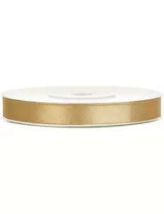 Goud oker satijnen lint 0,6 cm x 25 m