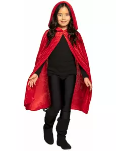 Rood fluwele cape voor kinderen