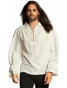 Chemisier pirate blanc homme, Taille: Small/Medium