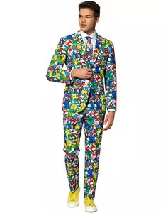 Mr. Super Mario™ Opposuits™ kostuum voor volwassenen, Maat: Small/Medium (EU 48)