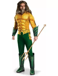 Groen en geel Aquaman™ kostuum voor volwassenen, Maat: Medium/Large