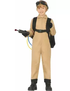 Spookvanger vermomming met tas, kind, Maat: 5–6 jaar (110–115 cm)