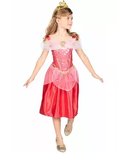 Aurora Doornroosje™ klassieke meisjesvermomming, Maat: 7–8 jaar (124–136 cm)