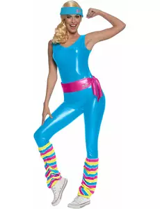 Barbie™ aerobic vermomming voor vrouwen, Maat: Large