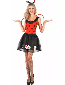 Déguisement coccinelle rouge et noir femme, Taille: Small