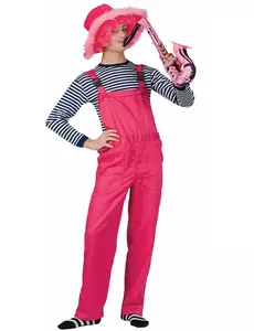 Déguisement combinaison rose fluo adulte, Taille: Large
