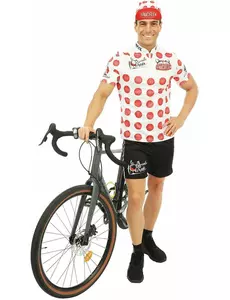 Sauciflex heren wit en rood fietspak, Maat: Large/X-Large