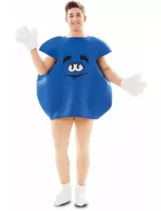 Déguisement de bonbon bleu adulte