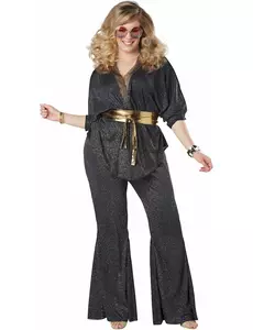 Déguisement disco éblouissant grande taille luxe femme, Taille: X-Large (44/46)