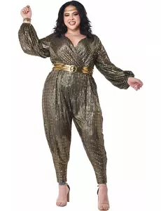 Disco queen vermomming grote maat vrouwen, Maat: X-Large (44/46)