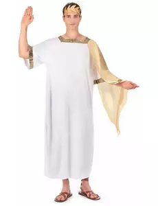 Déguisement empereur romain cape dorée homme