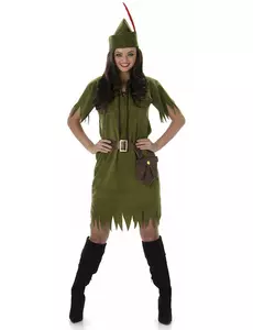 Déguisement femme des bois effet peau, Taille: Small