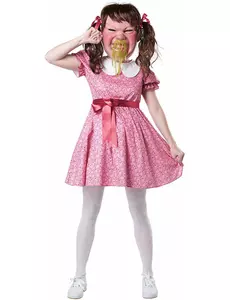 Deluxe boos meisje kostuum voor volwassenen, Maat: Large/X-Large