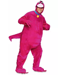 Déguisement gentil dinosaure rose adulte