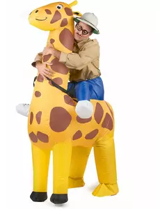 Déguisement girafe gonflable adulte