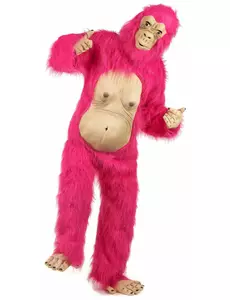 Roze en beige gorilla pak voor volwassenen