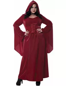 Déguisement gothique rouge grande taille femme, Taille: X-Large (44/46)