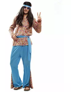 Psychedelisch hippiekostuum voor heren