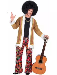 Déguisement hippie woodstock homme, Taille: Small